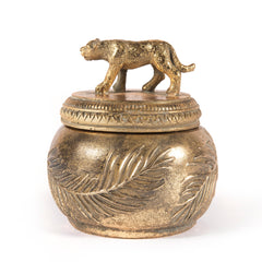 Crofton Leopard Trinket Box, Gold