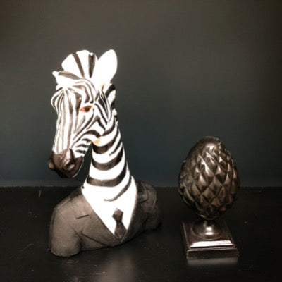 Zebra Sculpture in a Suit