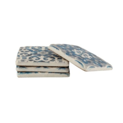 Mediterranean Mosaic Santorini Coasters - set of 4