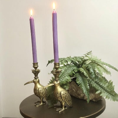 Curlew Antique Brass Candlestick