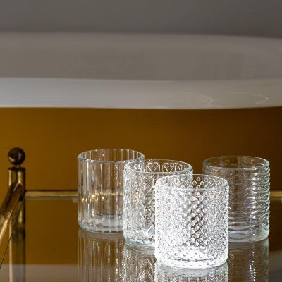 Tea light Holy Glass et of 4 assorted designs