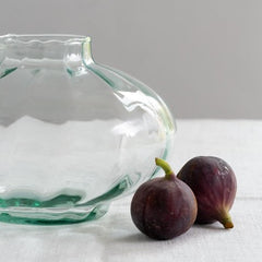 Eva Clear Glass Bowl Vase, Recycled Glass