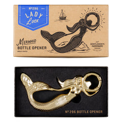 novelty mermaid bottle opener, brass bottle opener