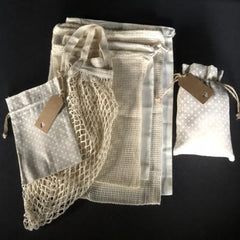 Organic Cotton Bag Gift Set, 5 bags, Inc Ivory Shopper
