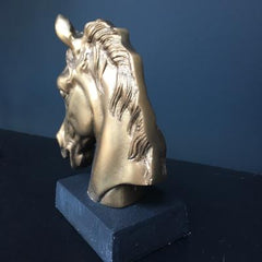 Brass Horse Head Sculpture