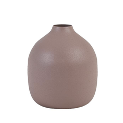 Rahat vase, matt pink, small, metal vase 9 x 10 cm