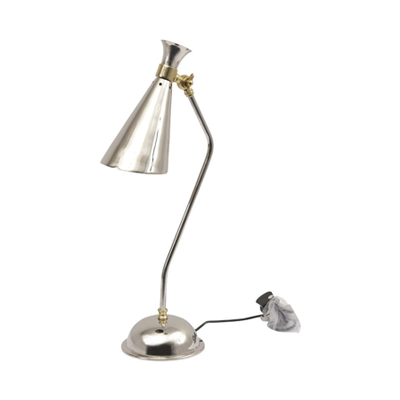 Nickel and bronze, table lamp, desk lamp